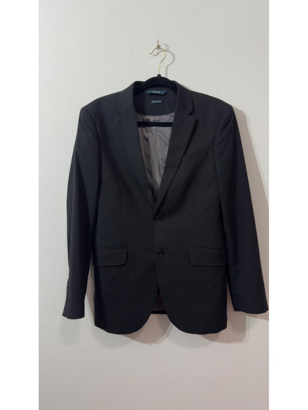 Perry Ellis Men’s Black 2 Button Suit Jacket Blazer Coat